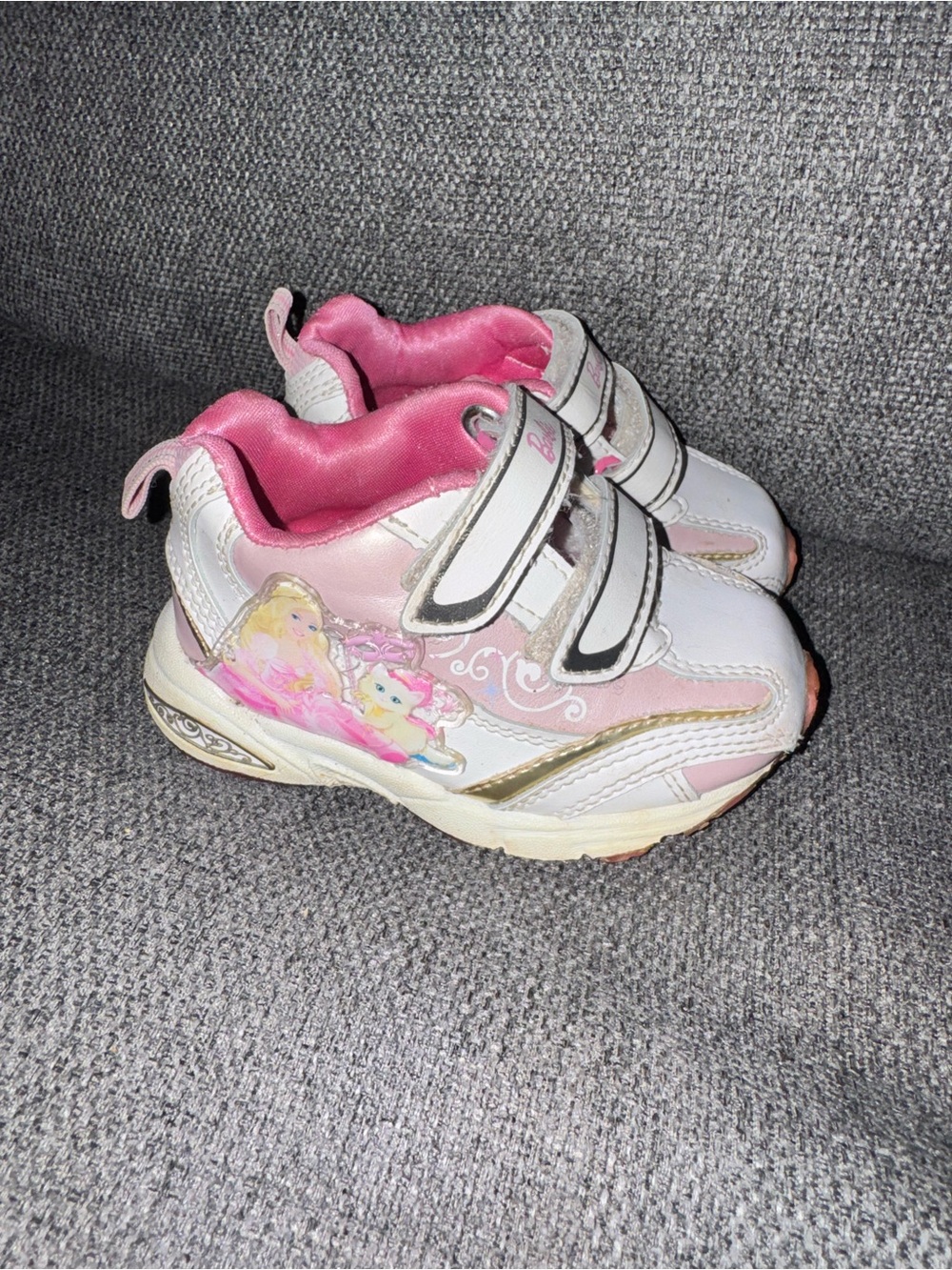 Girls' Pink Barbie Athletic Sneakers light up vintage y2k nostalgia